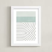 "Curve Appeal VI" - Art Print in Mint by Tanya Lee Design - Framed