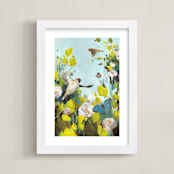 "Fly" - Art Print in sky by Jess Franks - Framed