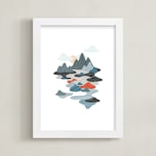 "sky valley" - Art Print in sky grey by so-mi - Framed