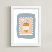 "Oh Buoy" - Art Print in Slate by Nadia Hassan - Framed