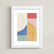 "mod rainbow" - Art Print in Rainbow by Jenna Holcomb - Framed