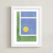 "Your Serve 1" - Art Print in Blue Deuce by Alicia Abla - Framed
