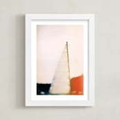 "Sunset Sail" - Art Print in Orange by ALICIA BOCK - Framed