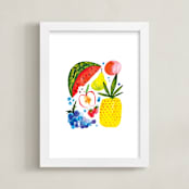 "Fruit Family" - Art Print in Tropical Paradise by Patrice Horvath - Framed