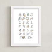 "The Animalphabet" - Art Print in Sand by Genevra Bell - Framed