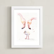 "You had us at hello" - Art Print in Flamingo Pink by Stacey Brod - Framed