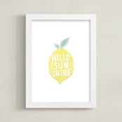"sunshine lemon" - Art Print in Lemon by Karidy Walker - Framed