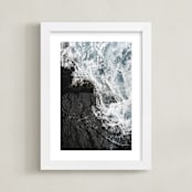 "Pacific Swell" - Art Print in Smoke by Kamala Nahas - Framed
