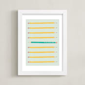 "Live in Color" - Art Print in Olive by Char-Lynn Griffiths - Framed