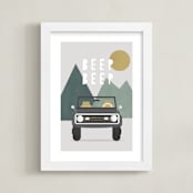 "Beep Beep" - Art Print in Forest by Christie Garcia - Framed