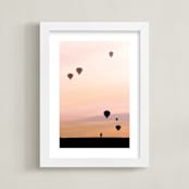 "The Dreamer" - Art Print in Sunset Peach by Lisa Sundin - Framed