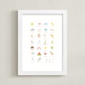 "Lovely alphabet" - Art Print in Daisy by Sabrin Deirani - Framed