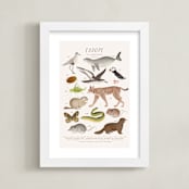 "Europe, endangered animals" - Art Print in Ivory by Sabrin Deirani - Framed