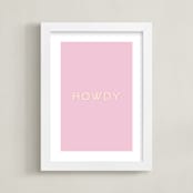 "Cowgirl II" - Art Print in Rose Petal Pink by Gwen - Framed