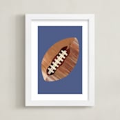 "Let's Play! 1" - Art Print in Denim by Alethea and Ruth - Framed