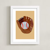 "Let's Play! 4" - Art Print in Sand by Alethea and Ruth - Framed
