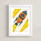 "Space to Explore I" - Art Print in Flare by Heather Schertzer - Framed