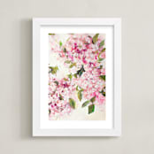 "Enchanted Garden 3" - Art Print in Floral Pink by Arohika Verma - Framed