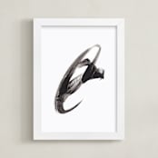 "Planck's Constant" - Art Print in Black by Misty Hughes - Framed