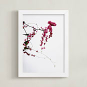 "Botanica I" - Art Print in Fuschia by Blustery August - Framed