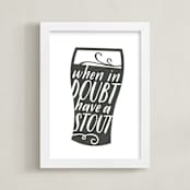 "Have a Stout" - Art Print in Charcoal by Jessie Steury - Framed
