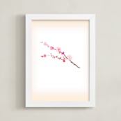 "Baby Blossom" - Art Print in Creamy ivory by hadley hutton - Framed