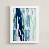 "Kyanite Absolute" - Art Print in Green by Misty Hughes - Framed