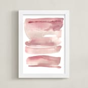 "pink horizons" - Art Print in pink by Kelly Witmer - Framed
