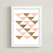 "Abstract Muted 2" - Art Print in Blush Pink by Kelly Nasuta - Framed