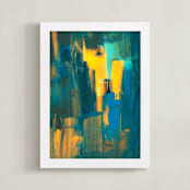 "Abstract Painting5" - Art Print in green by Ramoncita - aticnomar - Framed