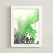 "Libra Constellation" - Art Print in Peridot Green by Emily Magone - Framed