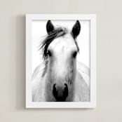 "Sand Spirit" - Art Print in Black and White by Leslie Le Coq - Framed
