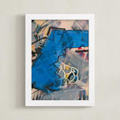 "The Definition of Series 2" - Art Print in Blue and Green by Angela Simeone - Framed