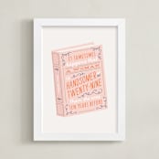 "Miss Austen" - Art Print in Apricot by Amber Barkley - Framed