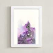 "Pisces Constellation" - Art Print in Amethyst by Emily Magone - Framed