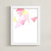 "Cascade II" - Art Print in Pale Purple by Vanessa Rossi Design - Framed