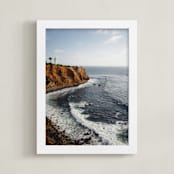 "Night Light" - Art Print in Ocean Blue by Christian Florin - Framed