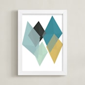 "Captured Sunshine" - Art Print in Sea Green by Christina Flowers - Framed