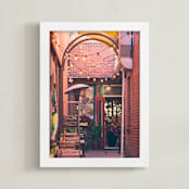 "Brick Hideaway" - Art Print in Brick Red by Erin Niehenke - Framed