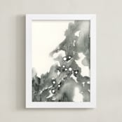 "Leo Constellation" - Art Print in Onyx Black by Emily Magone - Framed