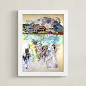 "Troubour" - Art Print in Green by Misty Hughes - Framed