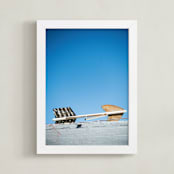 "Arrow" - Art Print in Blue by Jennifer Little - Framed