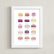 "Sweet Macaroons" - Art Print in Mixed Berry by Blixa 6 Studios - Framed