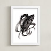 "Boom Town" - Art Print in Black by Misty Hughes - Framed