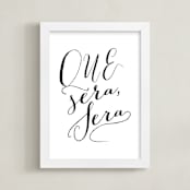 "Que Sera" - Art Print in Black by Red Impressionz - Framed