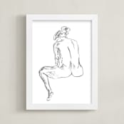 "Model7" - Art Print in White by Miranda Mol - Framed