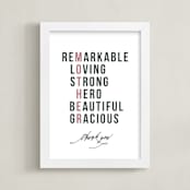 "Our Mother's Character" - Art Print in Rose by Jennifer Postorino - Framed