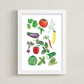 "Mom's Garden" - Art Print in Multi-Colored by Danielle Elizabeth - Framed