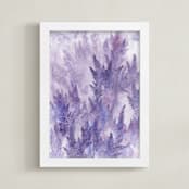 "Luscious" - Art Print in Lilac by Emily Magone - Framed