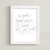 "Good Words" - Art Print in Ink  by Katie Craig - Framed